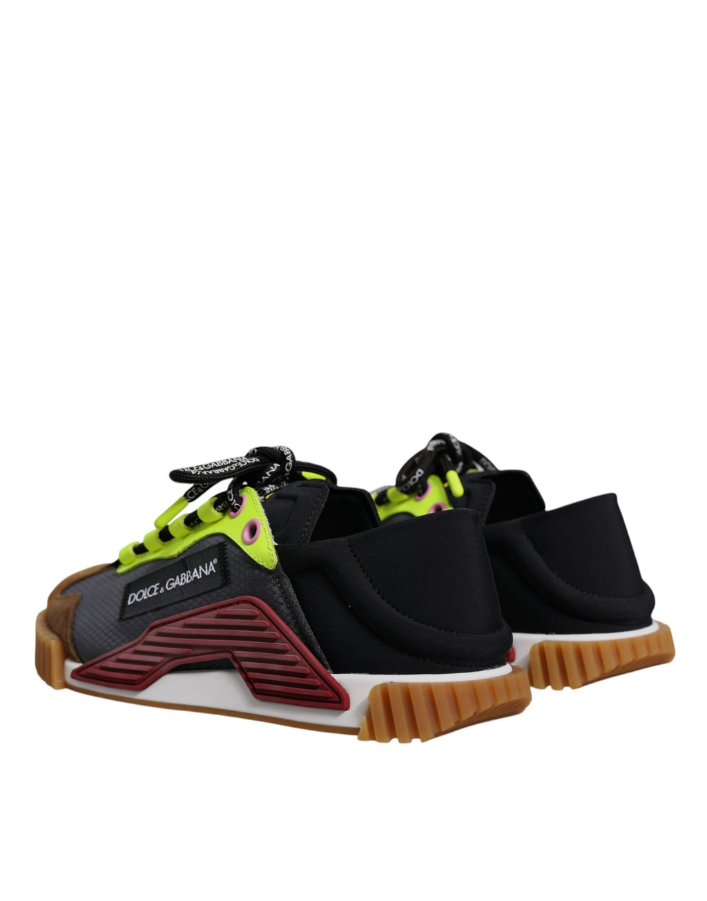 Chaussures sneakers basses Dolce & Gabbana en nylon multicolore, style décontracté et moderne.