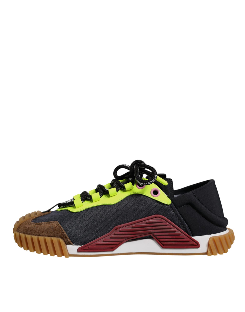 Chaussures sneakers basses Dolce & Gabbana en nylon multicolore, style décontracté et moderne, vue de face.