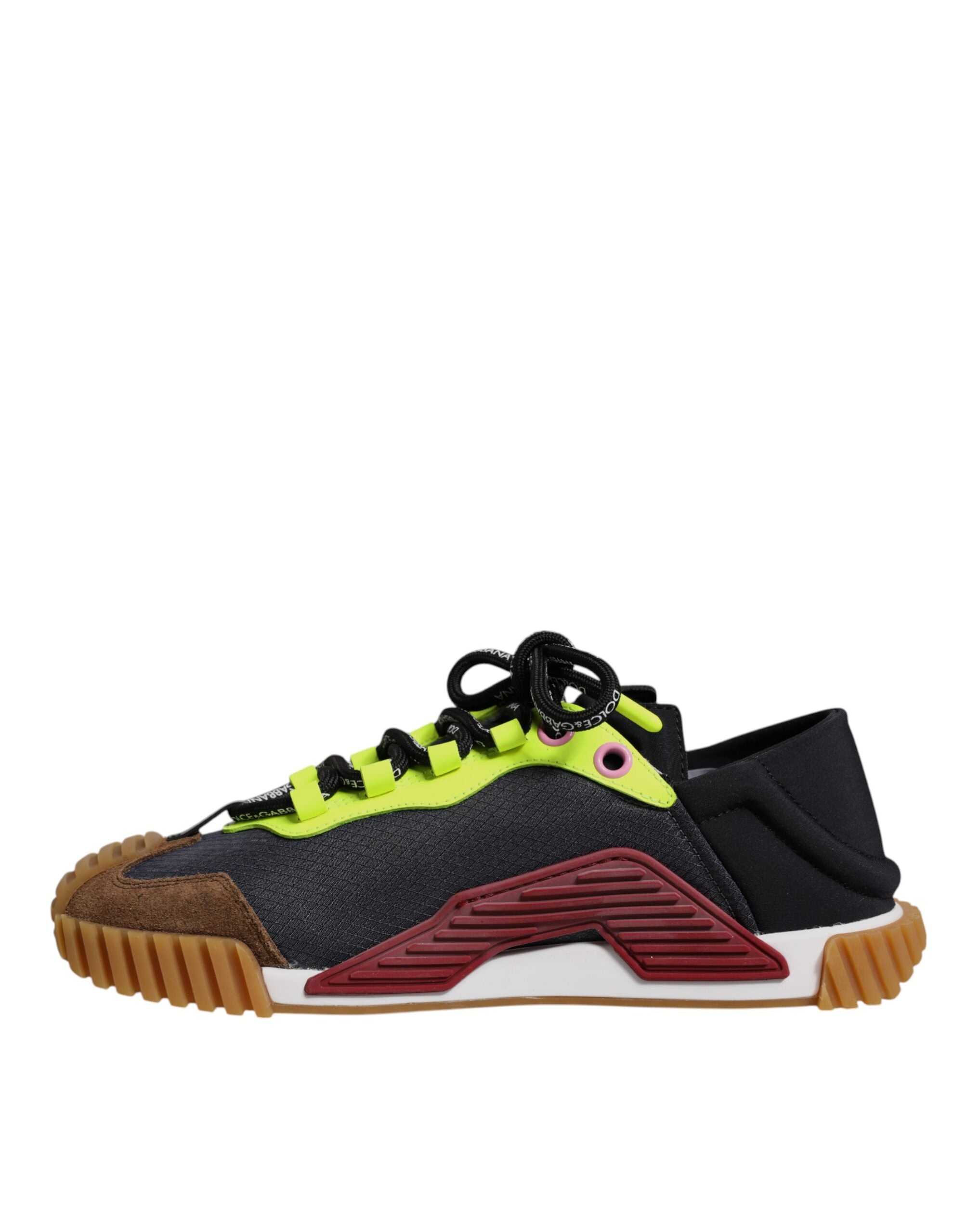Chaussures sneakers basses Dolce & Gabbana en nylon multicolore, style décontracté et moderne, vue de face.