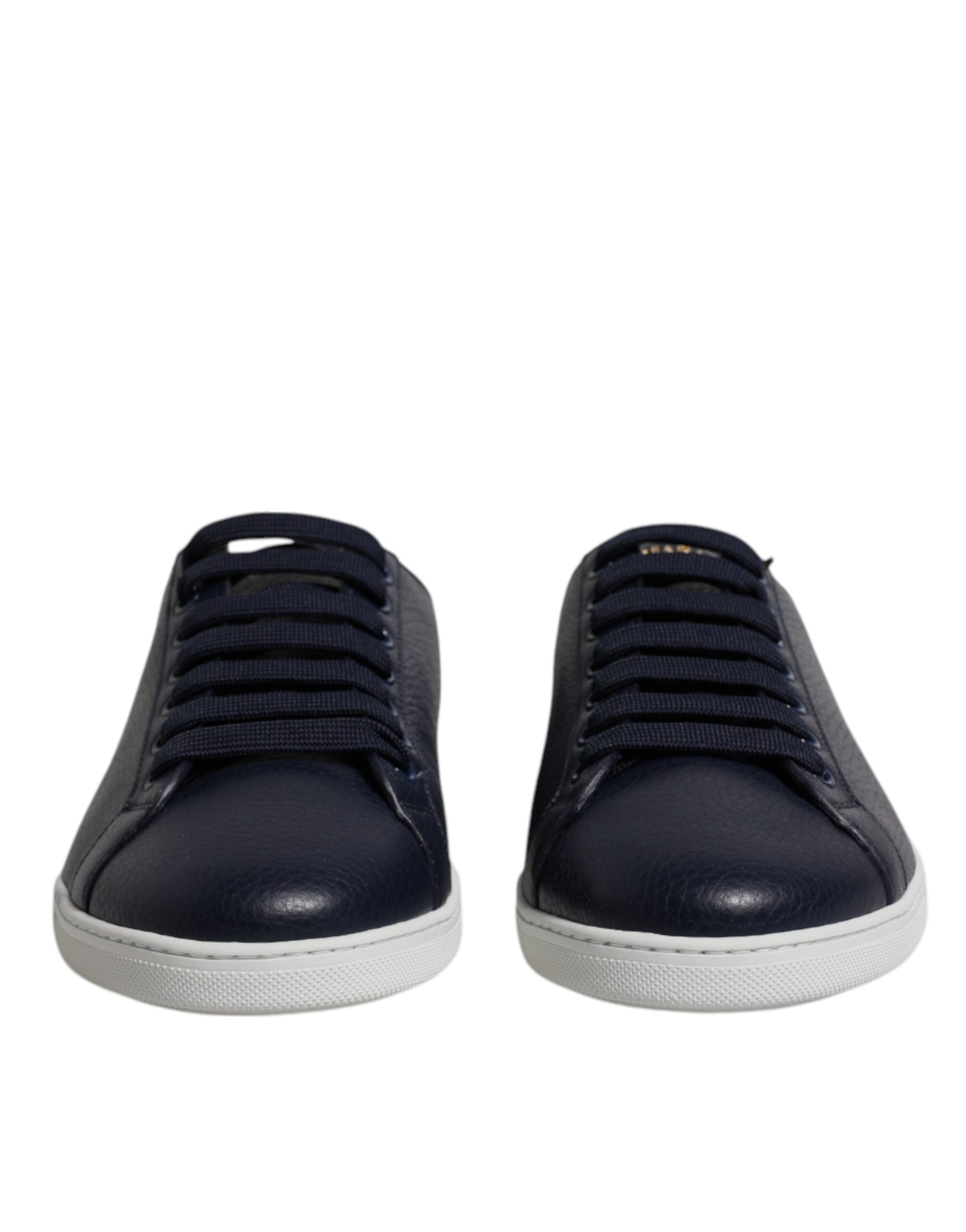 Chaussures sneakers basses Dolce & Gabbana Saint Tropez pour hommes en bleu, vue de côté.