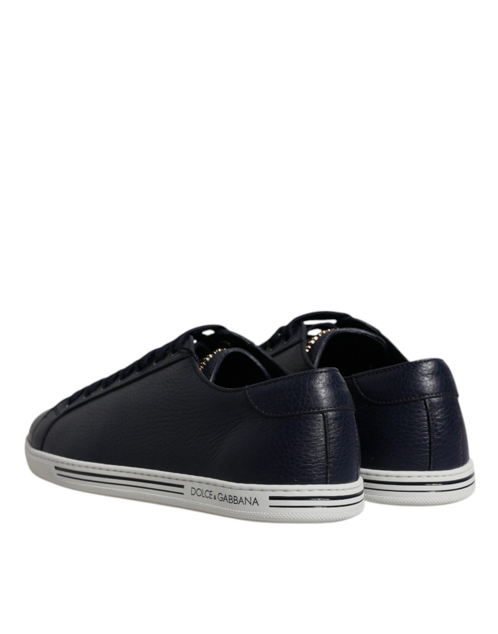 Chaussures sneakers basses bleues Dolce & Gabbana Saint Tropez pour hommes, vue de face avec détails du design.