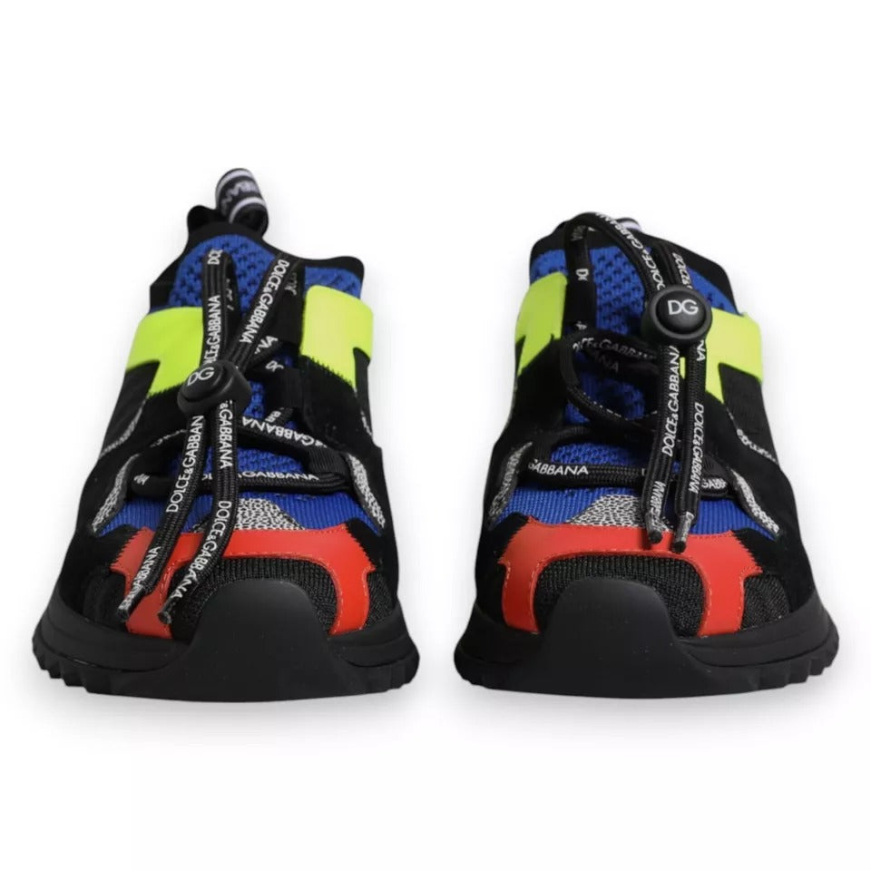 Chaussures de randonnée Dolce & Gabbana Sorrento en mesh multicolore, baskets de trekking tendance.