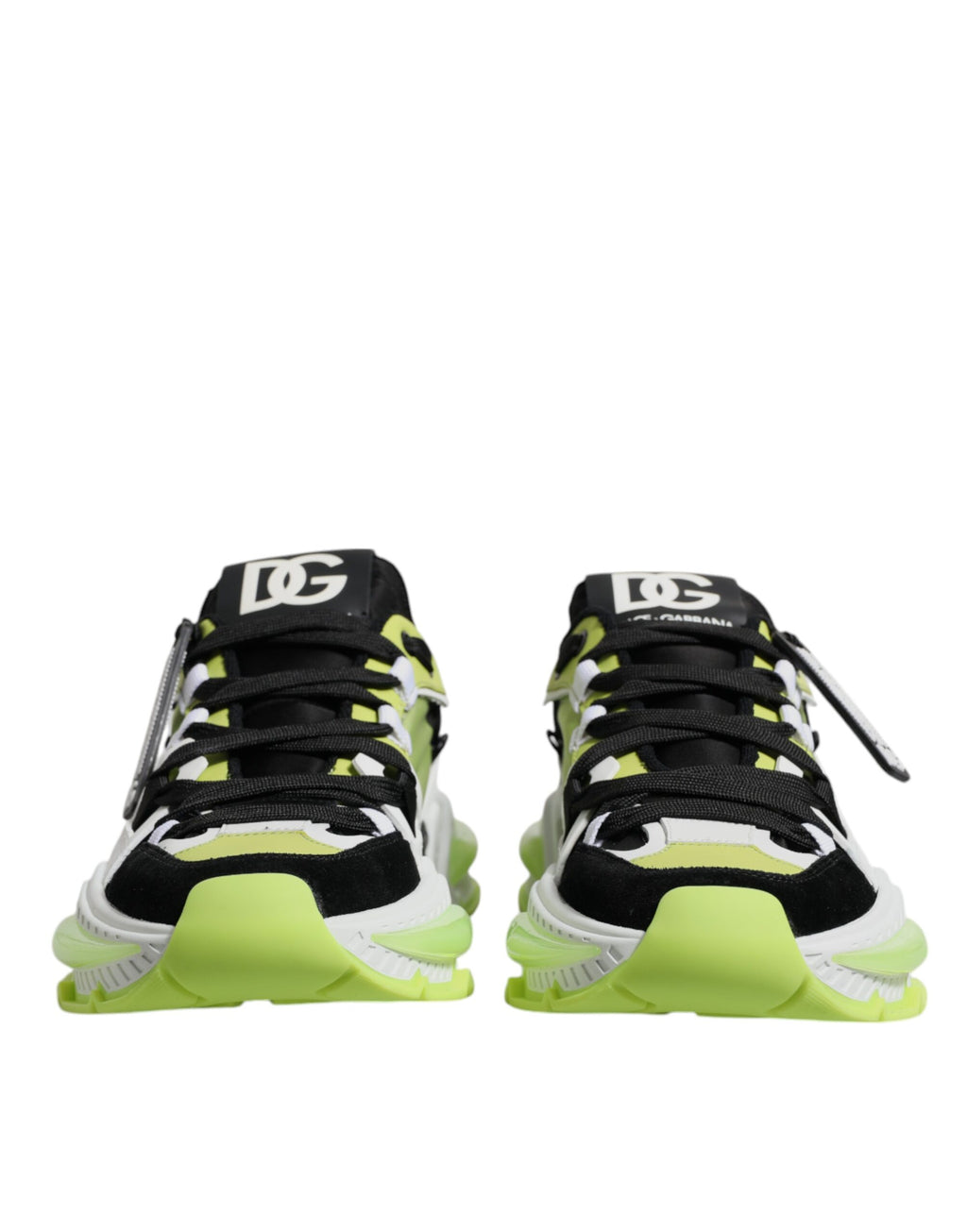 Chaussures sneakers basses Dolce & Gabbana Airmaster multicolores, design moderne et coloré, vue de face.