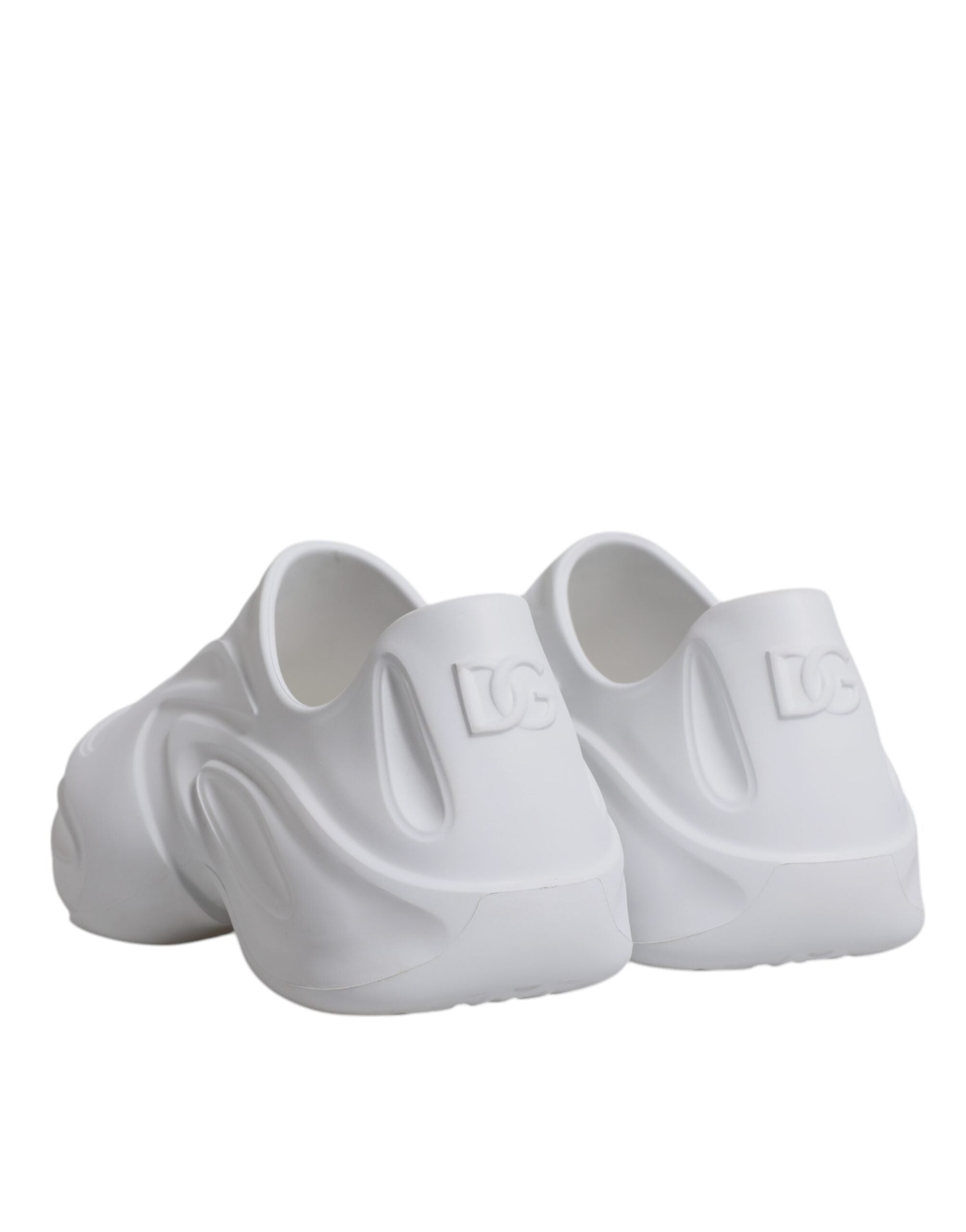 Chaussures sneakers blanches Dolce & Gabbana Daymaster pour hommes, chaussures basses en cuir avec détails élégants.