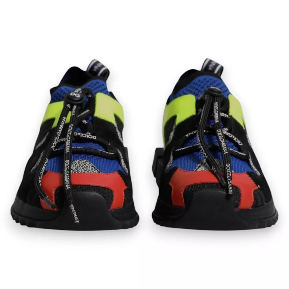 Chaussures sneakers basses Dolce & Gabbana Sorrento multicolores, style décontracté, détails colorés et design moderne.