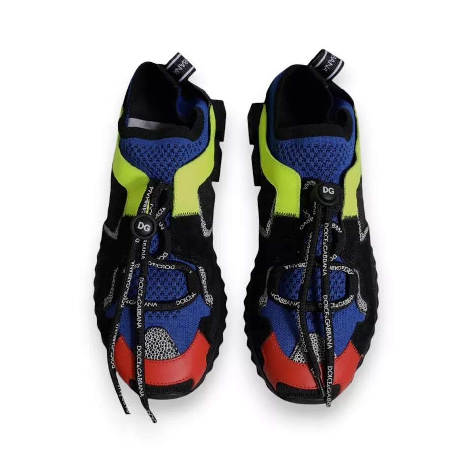 Chaussures sneakers basses Dolce & Gabbana Sorrento multicolores avec design coloré et détails élégants.