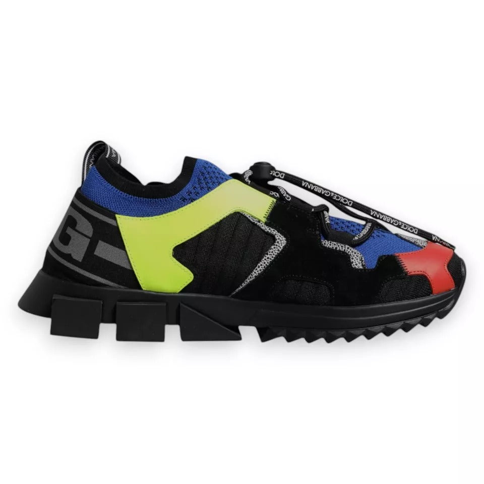 Chaussures sneakers basses Dolce & Gabbana Sorrento multicolores, style décontracté avec détails colorés et design tendance.