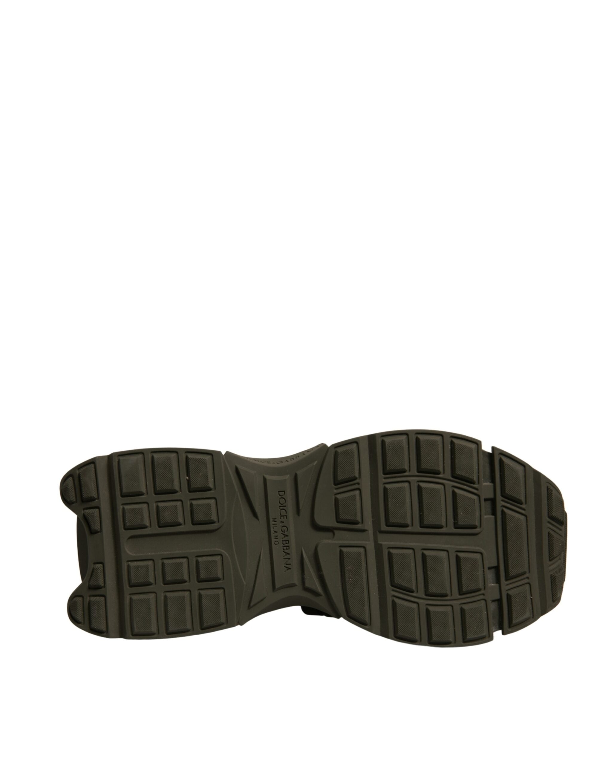 Chaussures sneakers basses vert militaire Dolce & Gabbana pour femmes, design tendance et matière en toile.