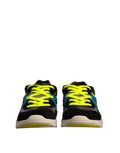 Chaussures sneakers basses en daim multicolore Dolce & Gabbana, baskets à semelle plate et design coloré.