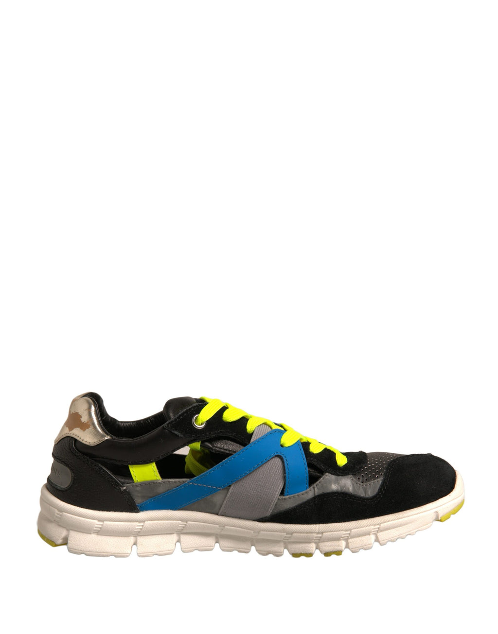 Chaussures Dolce & Gabbana multicolores en daim, sneakers basses pour homme ou femme, style décontracté et tendance.