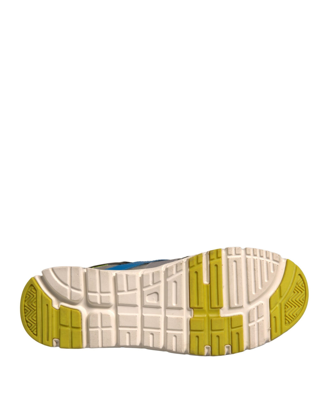 Chaussures basses en daim multicolores Dolce & Gabbana, sneakers décontractés avec semelle blanche et détails colorés.