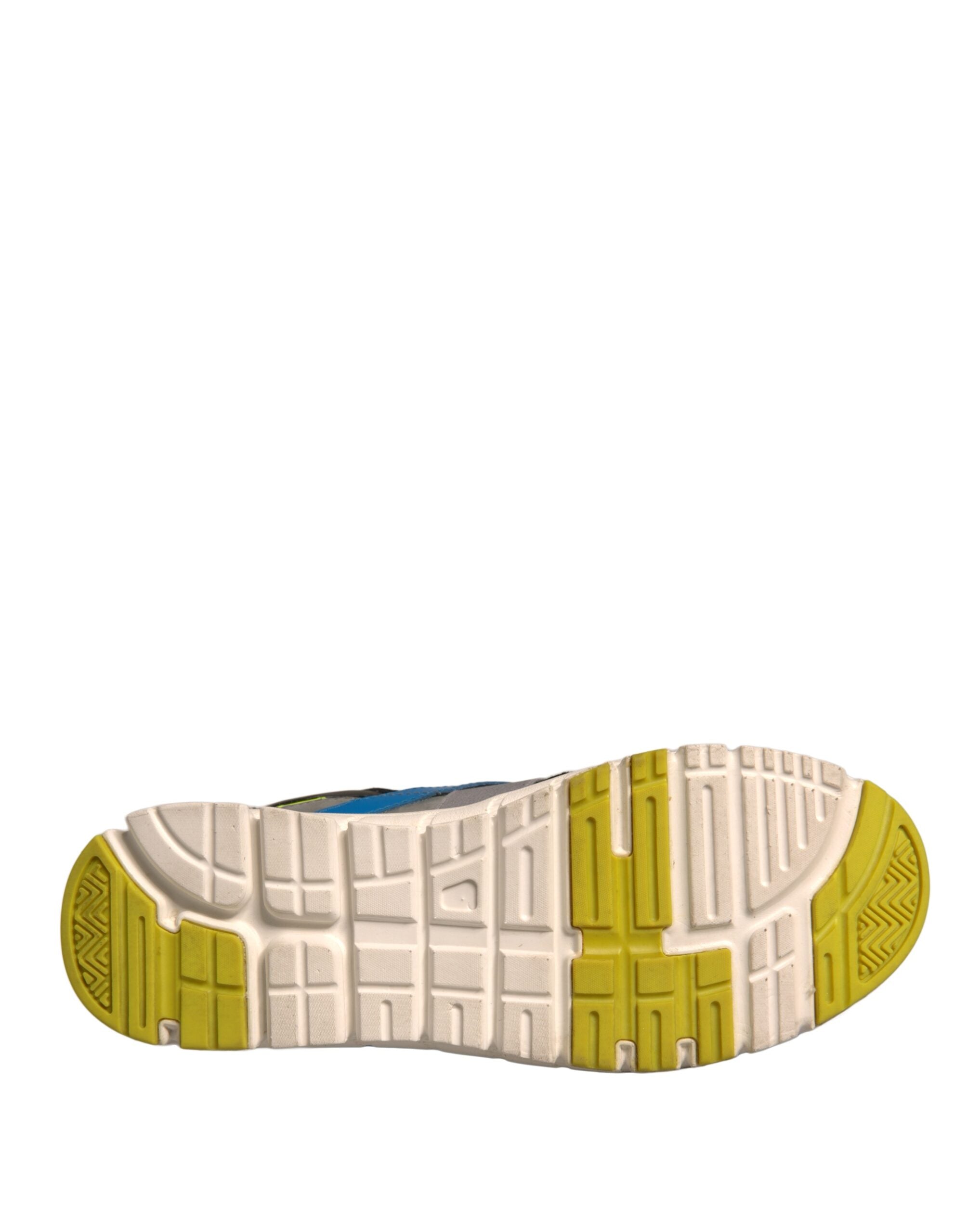 Chaussures basses en daim multicolores Dolce & Gabbana, sneakers décontractés avec semelle blanche et détails colorés.