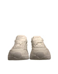Chaussures sneakers basses blanches Dolce & Gabbana Daymaster en cuir, vue de face avec détails de design élégants.