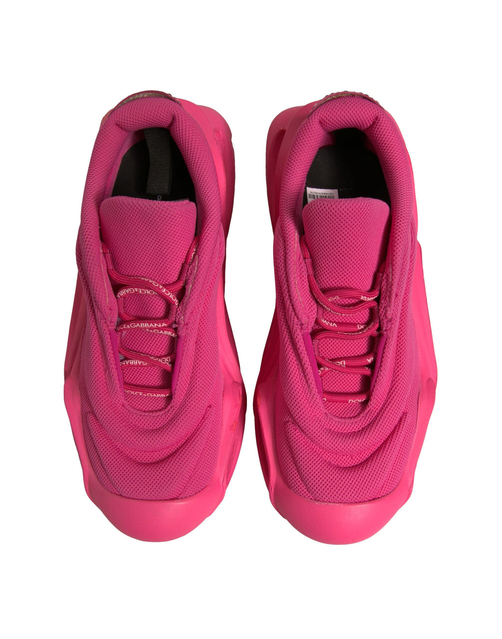 Chaussures sneakers basses Dolce & Gabbana Pink Wave pour hommes avec lacets, design élégant et moderne.