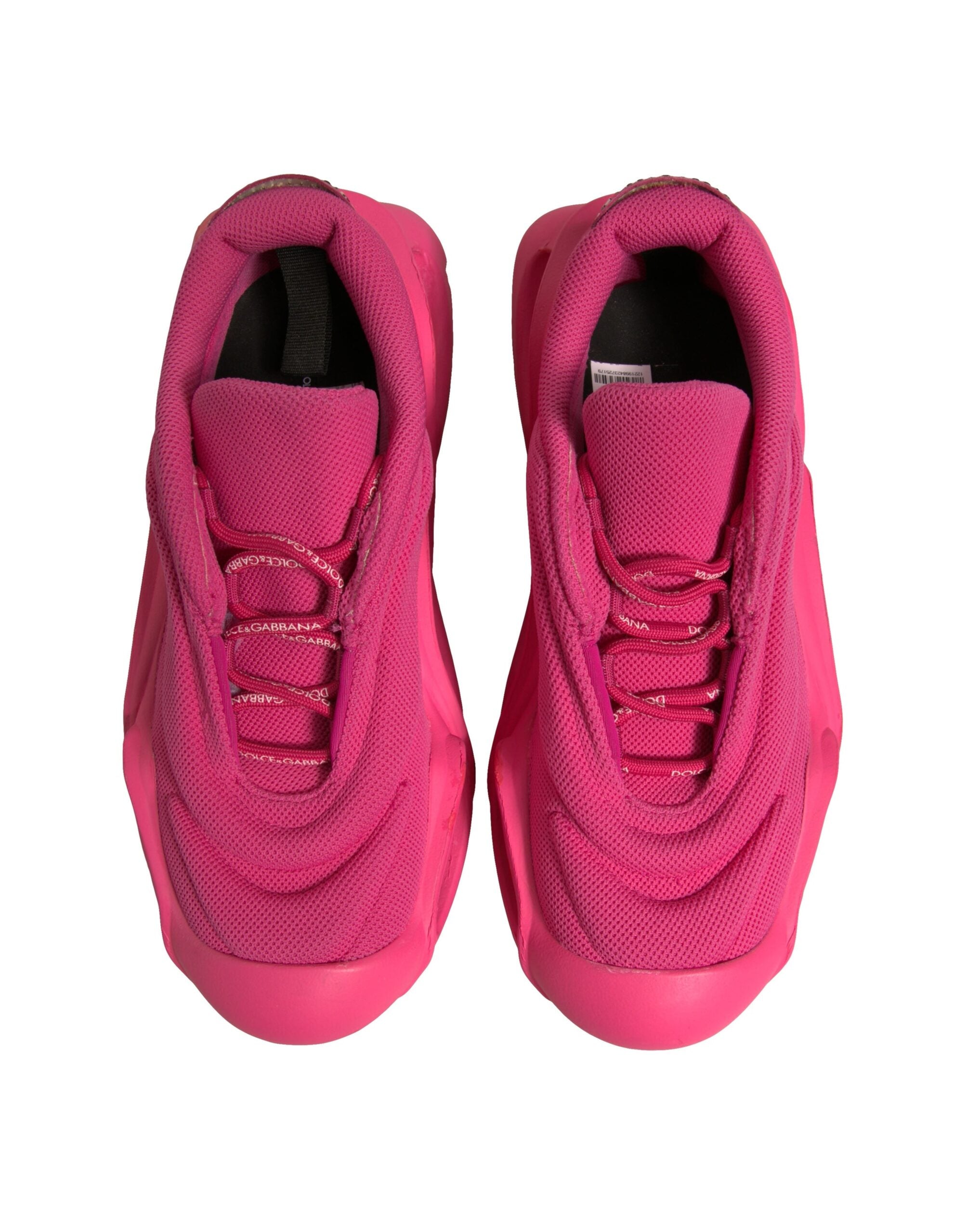 Chaussures sneakers basses Dolce & Gabbana Pink Wave pour hommes avec lacets, design élégant et moderne.