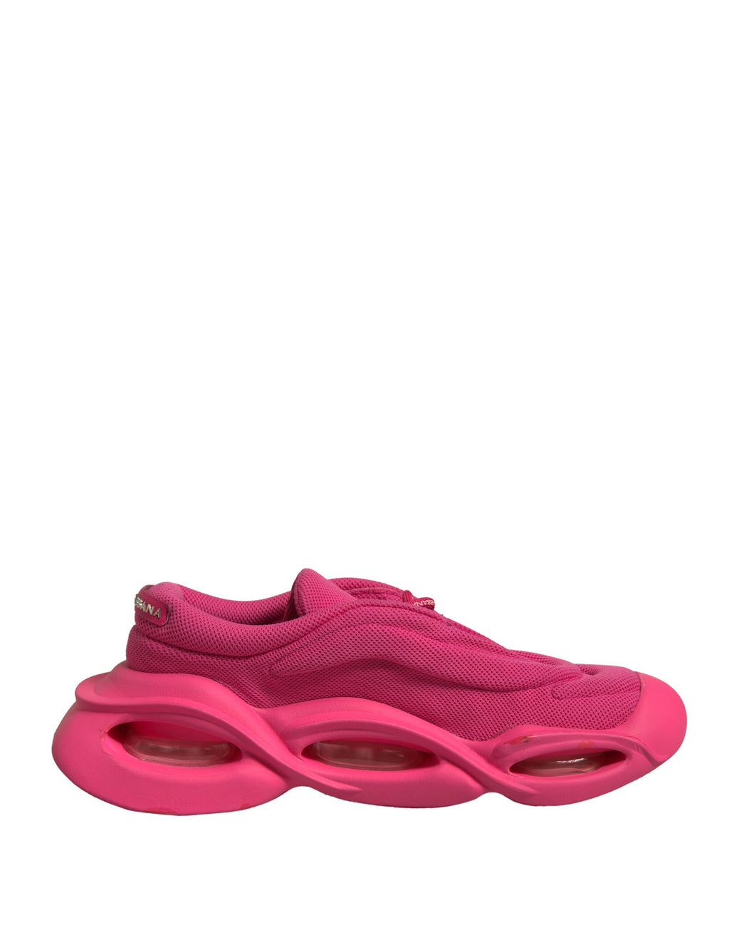 Chaussures sneakers homme Dolce & Gabbana Pink Wave à lacets, style décontracté, semelle blanche, design moderne.