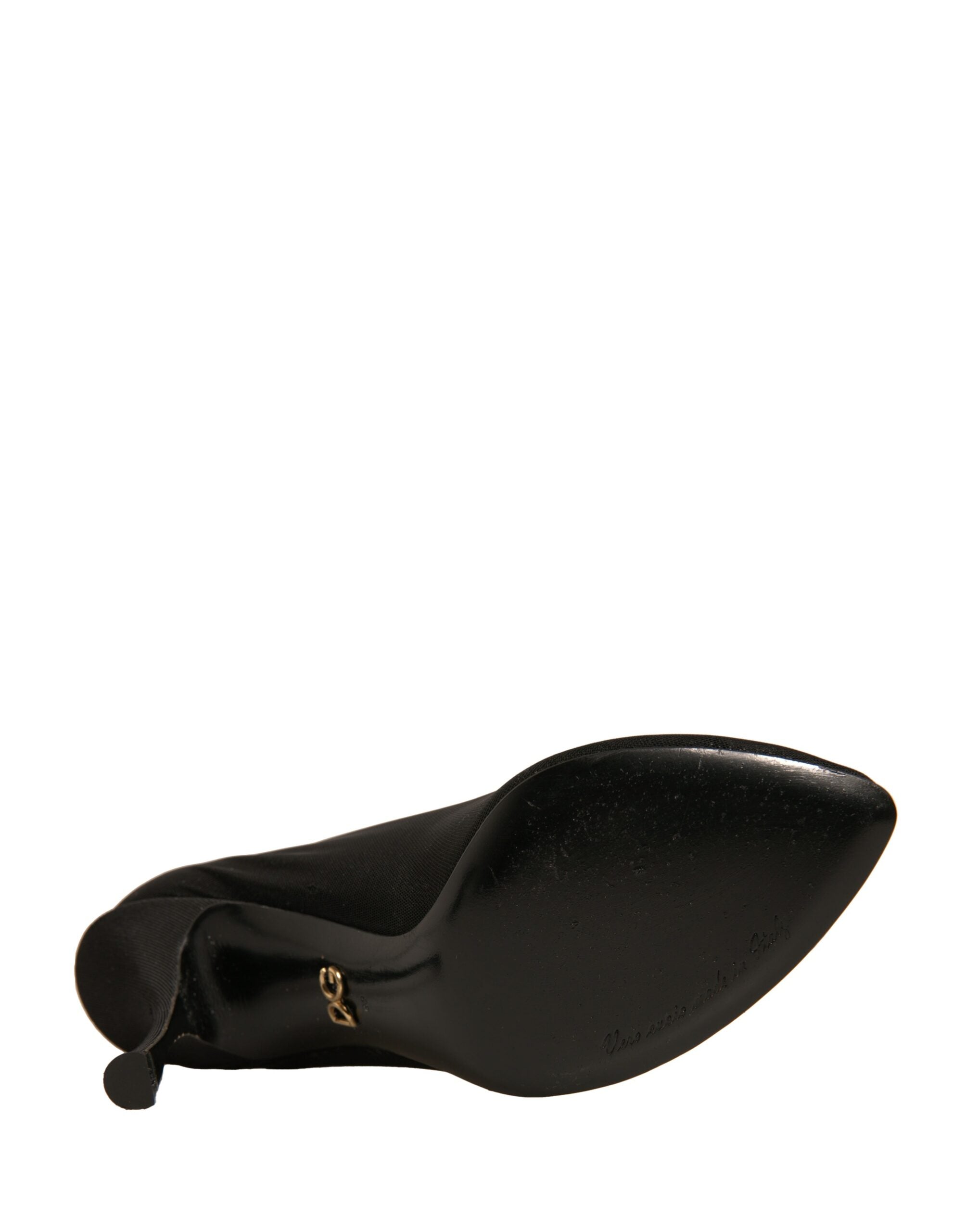 Bottes à talons Dolce & Gabbana en mesh de soie noir, style chaussette, avec semelle élégante et design sophistiqué.