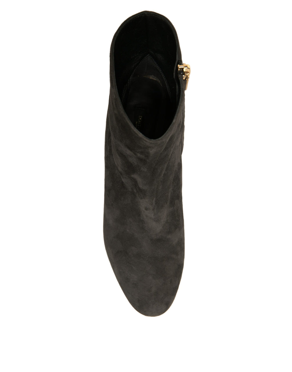 Bottines à talons noires Dolce & Gabbana avec embellissements, bride à la cheville et semelle en cuir, chaussures élégantes et chic