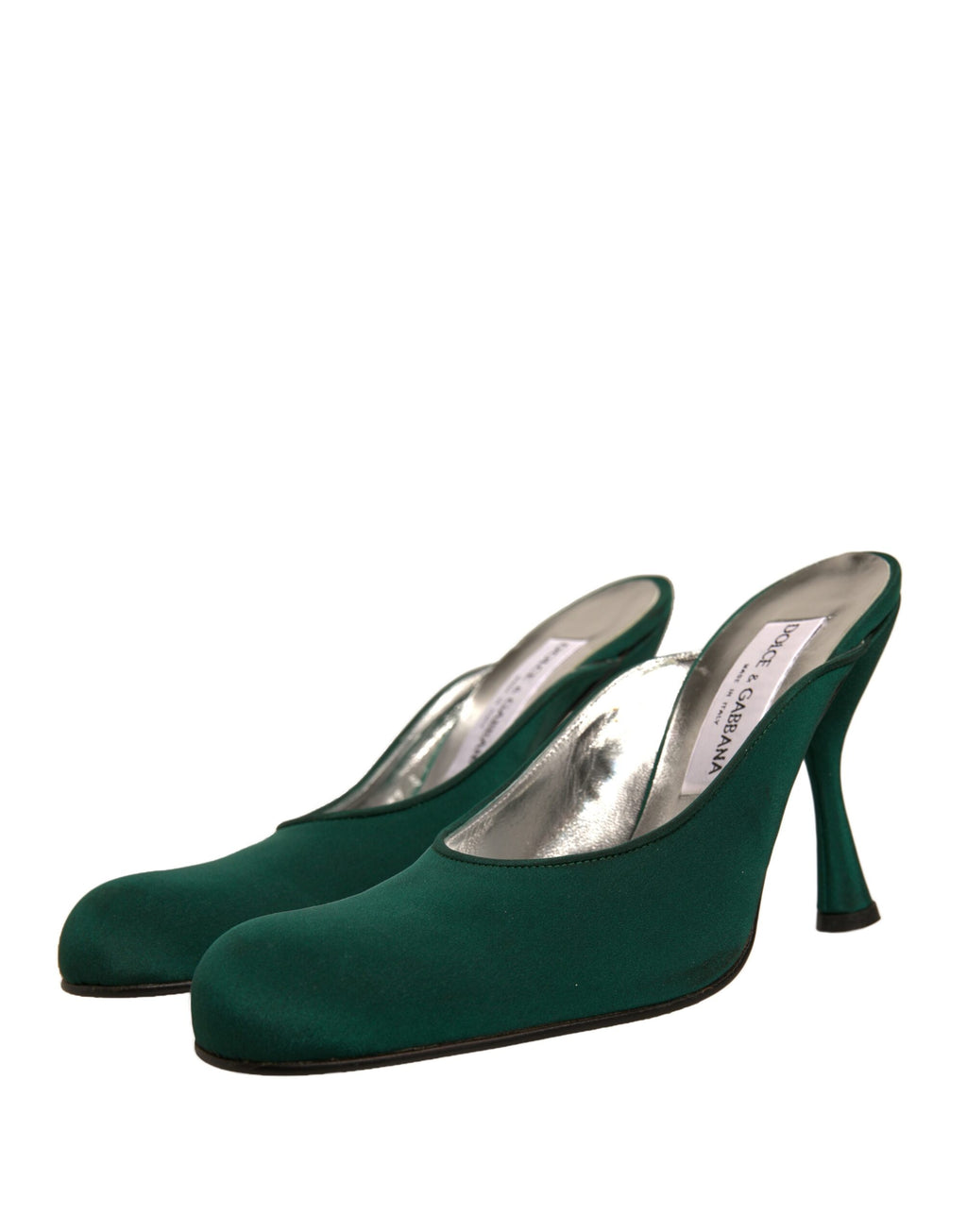 Chaussures à talons hauts en daim vert Dolce & Gabbana, élégantes et sophistiquées, en cuir de haute qualité.