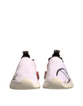 Chaussures sneakers basses blanches et rouges Dolce & Gabbana Sorrento pour femmes, vue de côté.