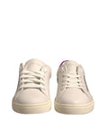 Chaussures sneakers basses en cuir daim blanc de Dolce & Gabbana, style moderne et élégant pour homme.