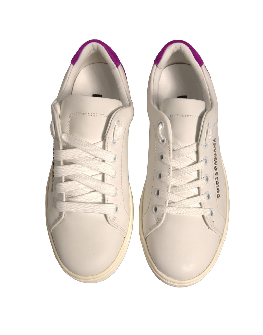 Chaussures de sneakers basses en daim blanc de Dolce & Gabbana, chaussures de mode pour femmes et hommes.