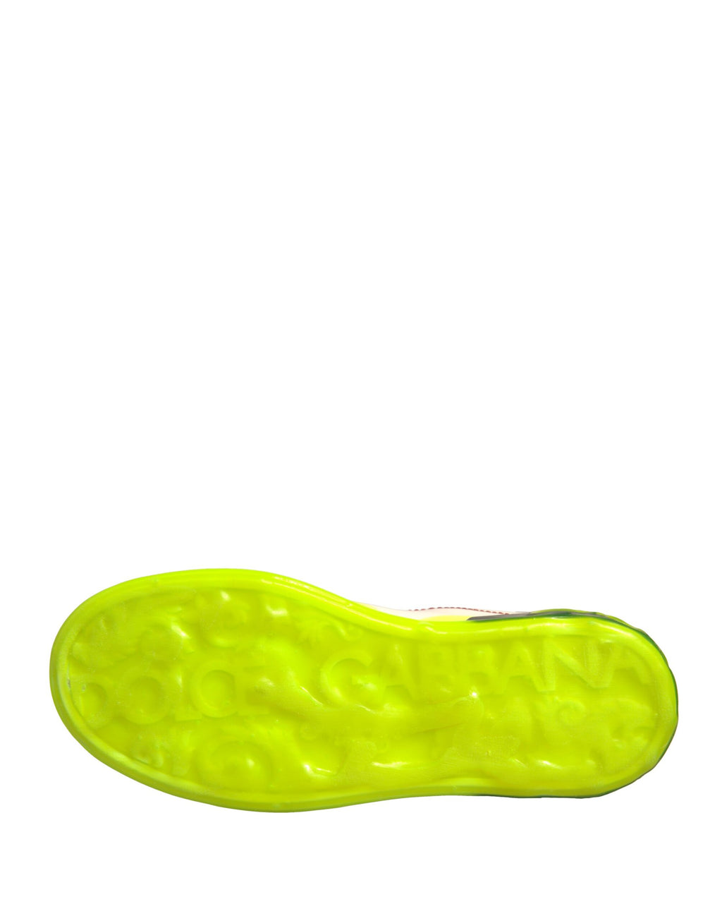 Sneakers en cuir blanc et jaune Portofino de Dolce & Gabbana, chaussures élégantes pour homme ou femme.