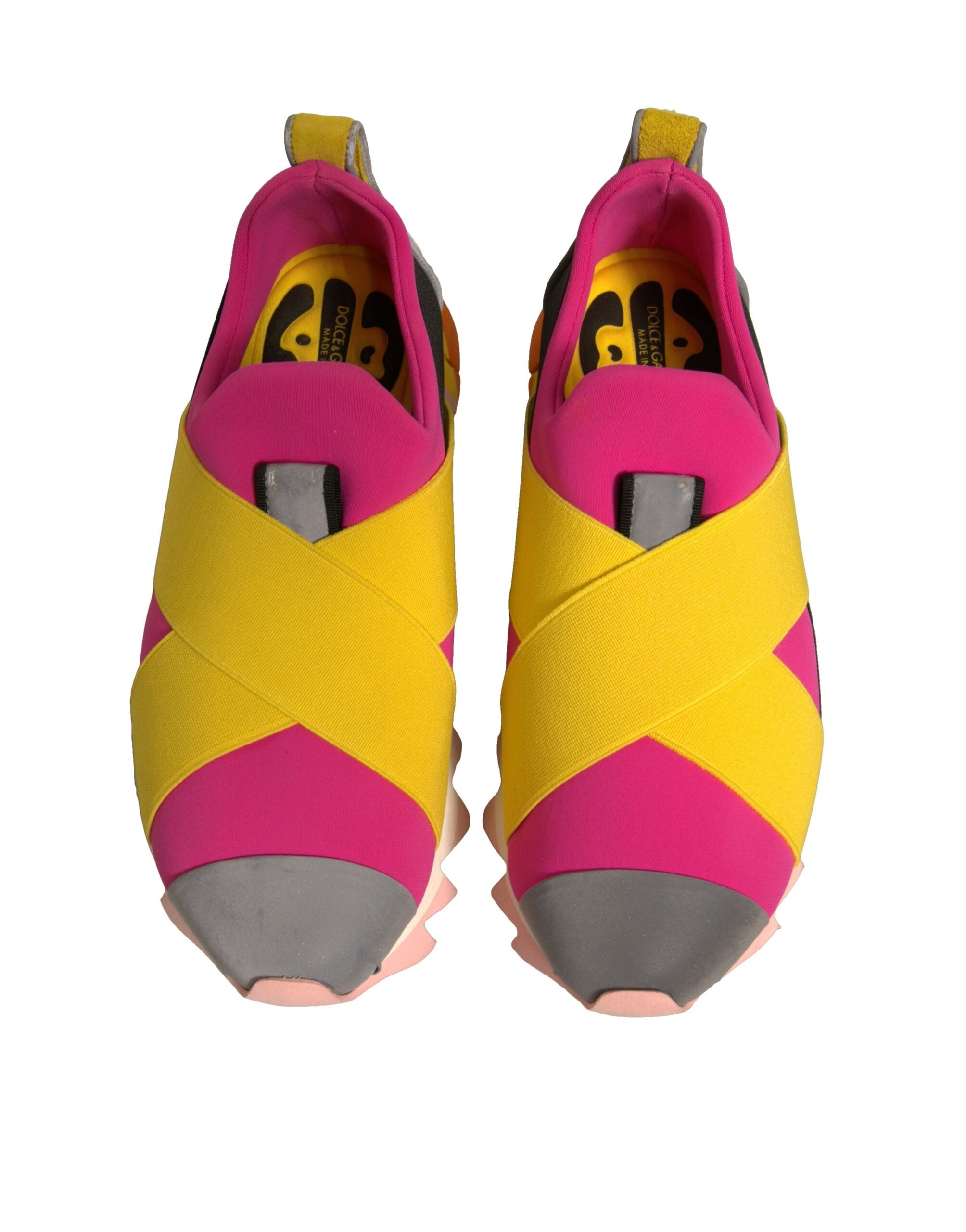 Chaussures de sneakers elastiques en néoprène multicolores Dolce & Gabbana Ibiza.