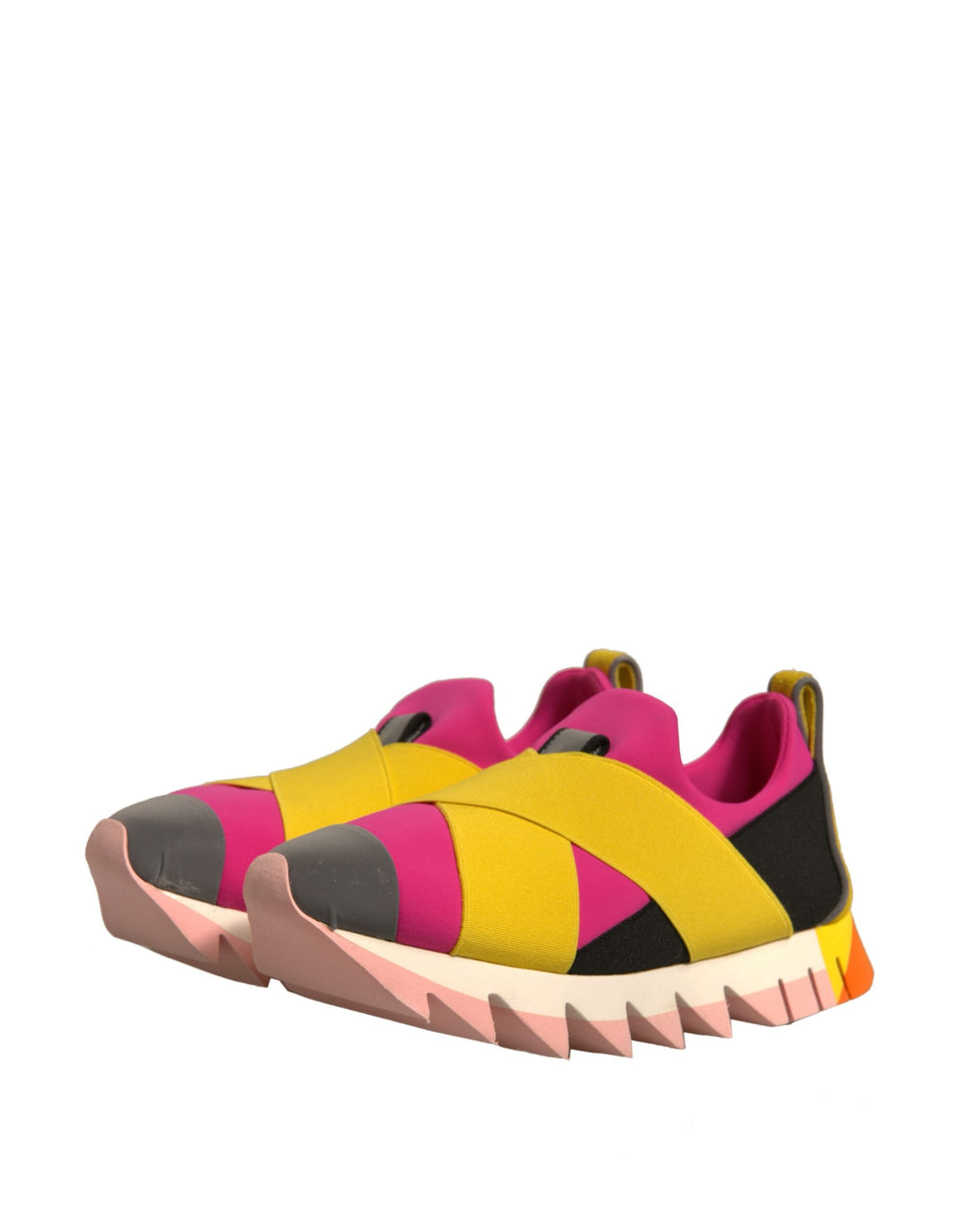Chaussures sneakers élastiques en néoprène multicolores Dolce & Gabbana Ibiza, style tendance et confort visible.