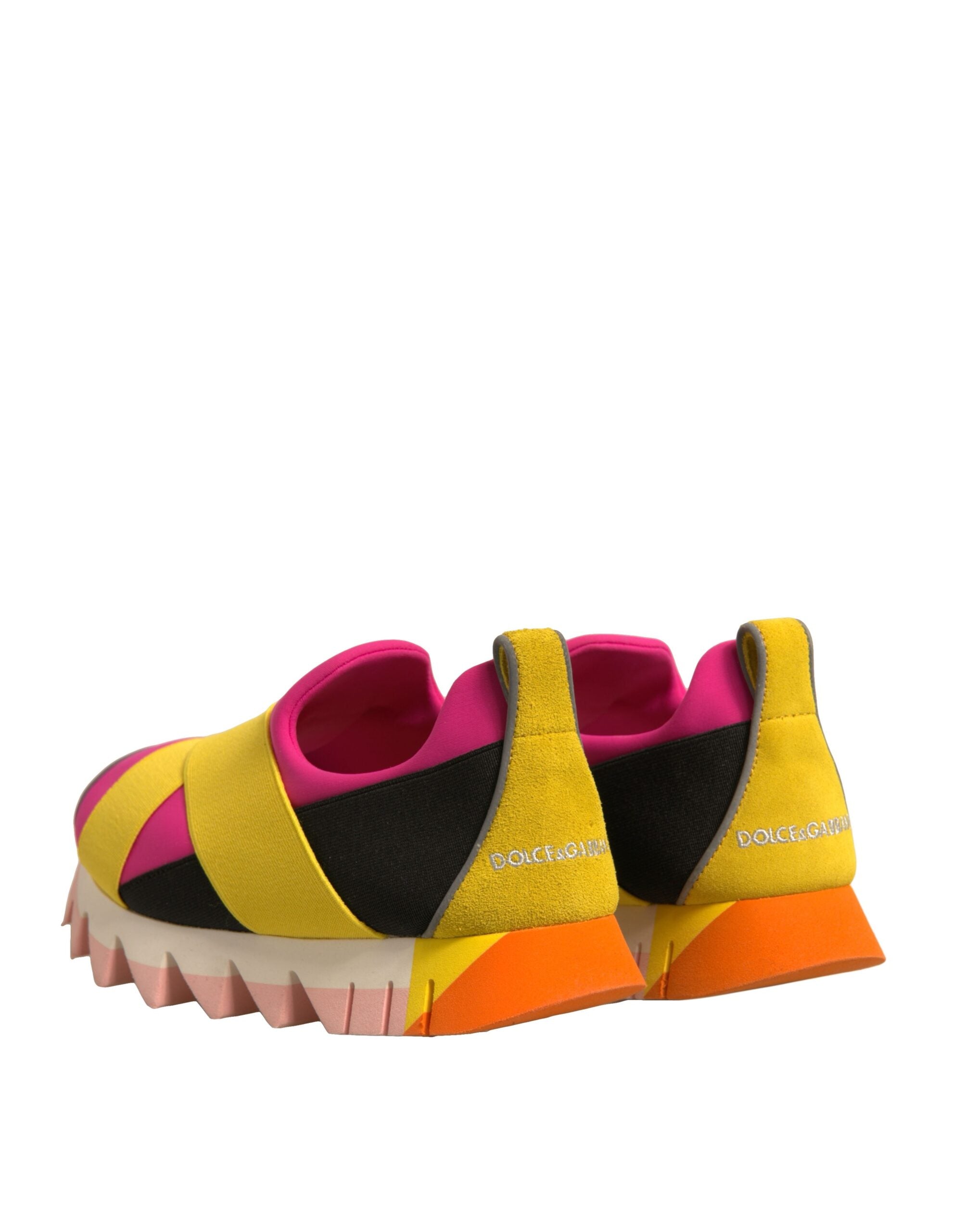 Chaussures sneakers Dolce Gabbana Ibiza en néoprène multicolore avec élastiques, style sportif et tendance.