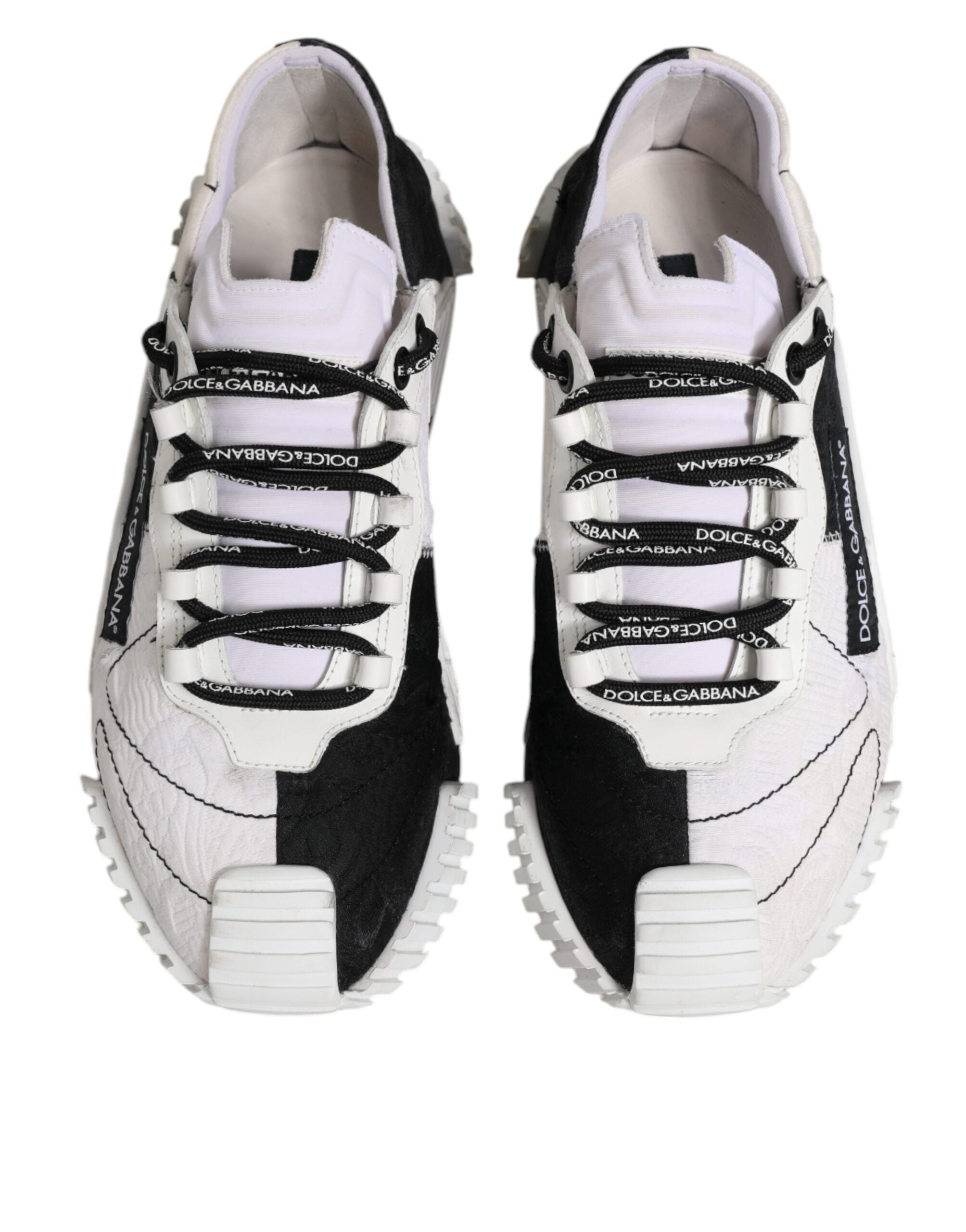 Chaussures sneakers basses Dolce & Gabbana NS1 en blanc et noir, chaussures de sport tendance pour homme.