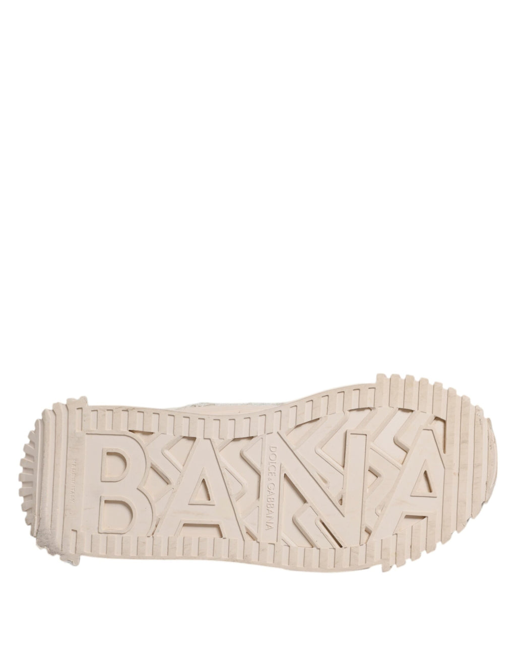 Chaussures de sport Dolce & Gabbana NS1 basses en dentelle blanche, baskets élégantes pour femmes, vue de face.