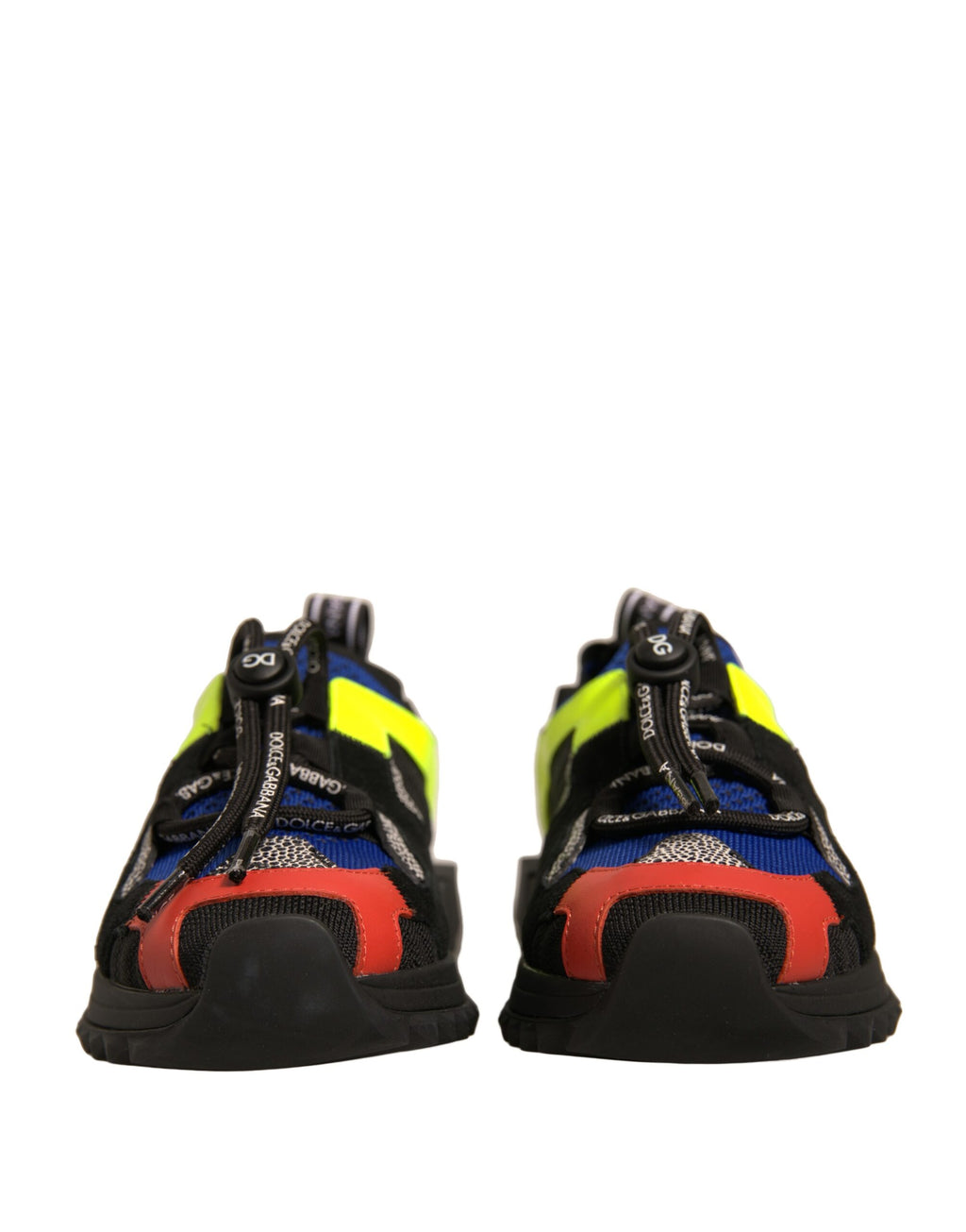 Chaussures sneakers basses Dolce & Gabbana Sorrento multicolores, baskets à talon bas avec motifs colorés et design élégant.
