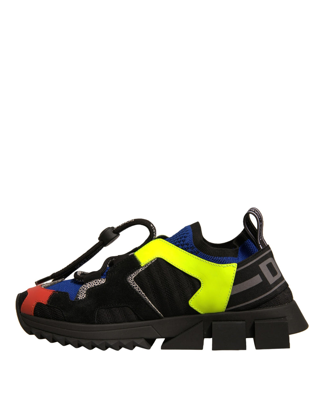 Chaussures sneakers basses Dolce & Gabbana Sorrento multicolores avec design coloré et détails élégants sur fond neutre.