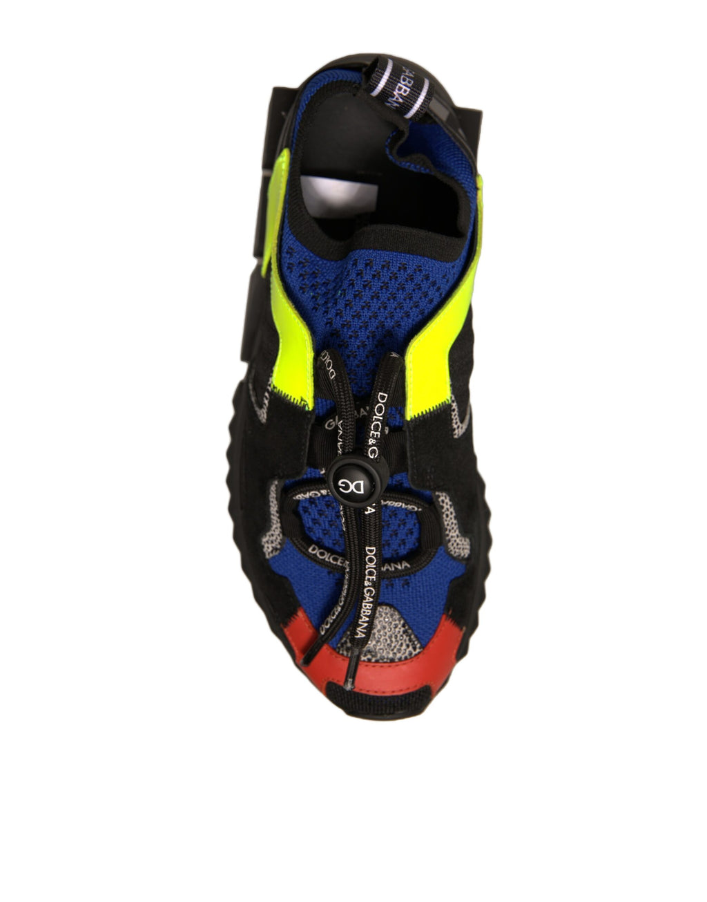 Chaussures sneakers basses Dolce & Gabbana Sorrento multicolores, design coloré et moderne, vue de face.