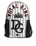 Sac à dos pour homme Dolce & Gabbana Vulcano Royal King, noir et blanc avec motif imprimé, style élégant et tendance.