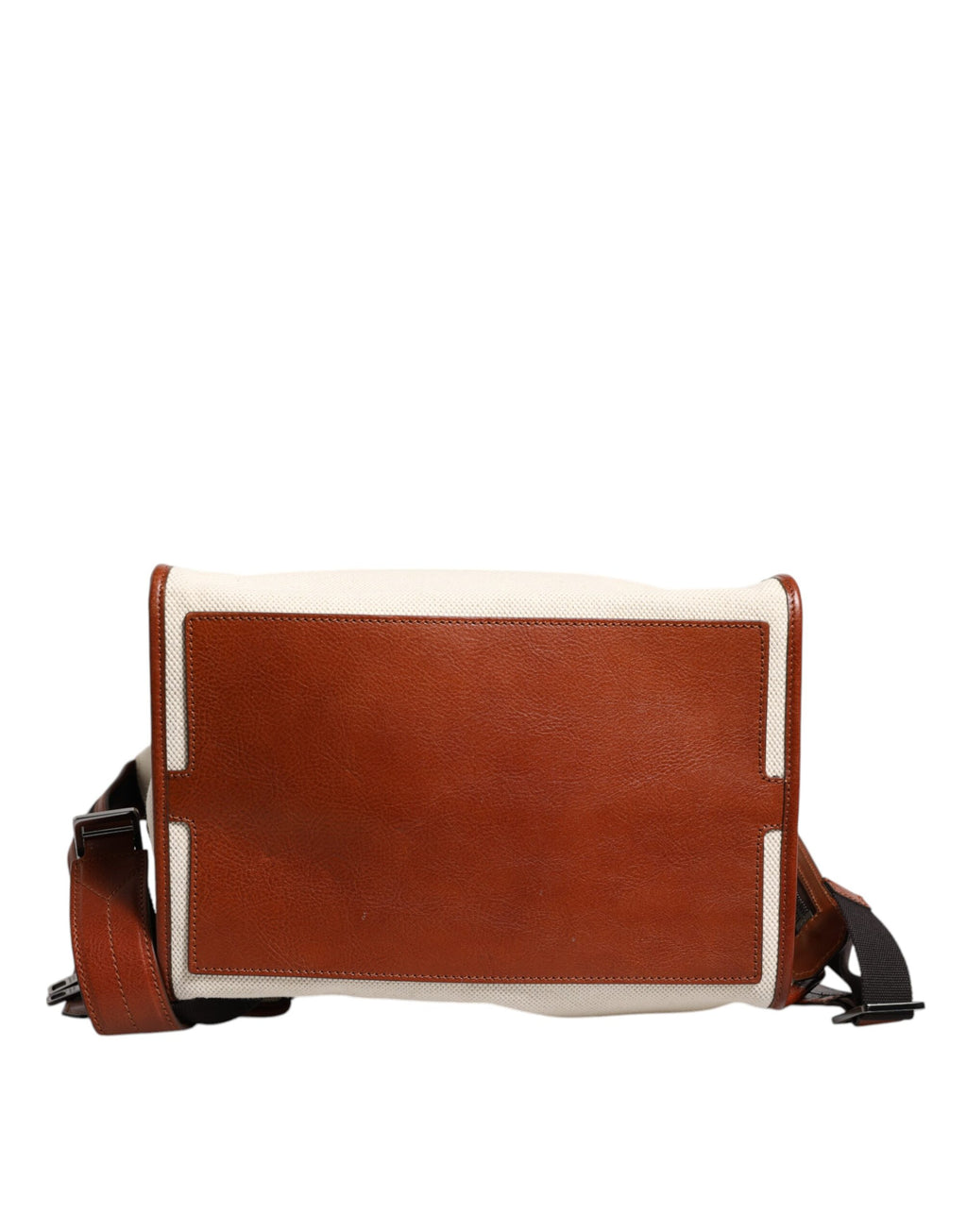 Sac à dos pour homme Dolce & Gabbana en toile beige et marron avec détails en cuir, style élégant et pratique.