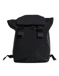 Sac à dos Dolce & Gabbana en néoprène noir avec logo DG, détail pratique et style moderne pour l'école ou la ville.