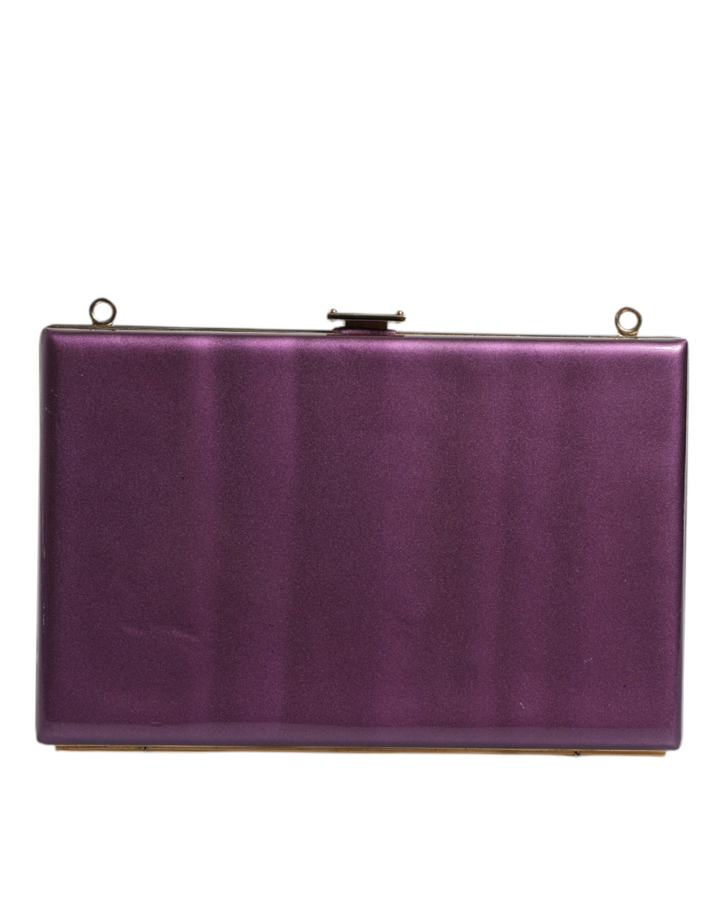 Sac clutch en cuir violet Dolce & Gabbana, sac à main de soirée avec bandoulière, élégant et sophistiqué.