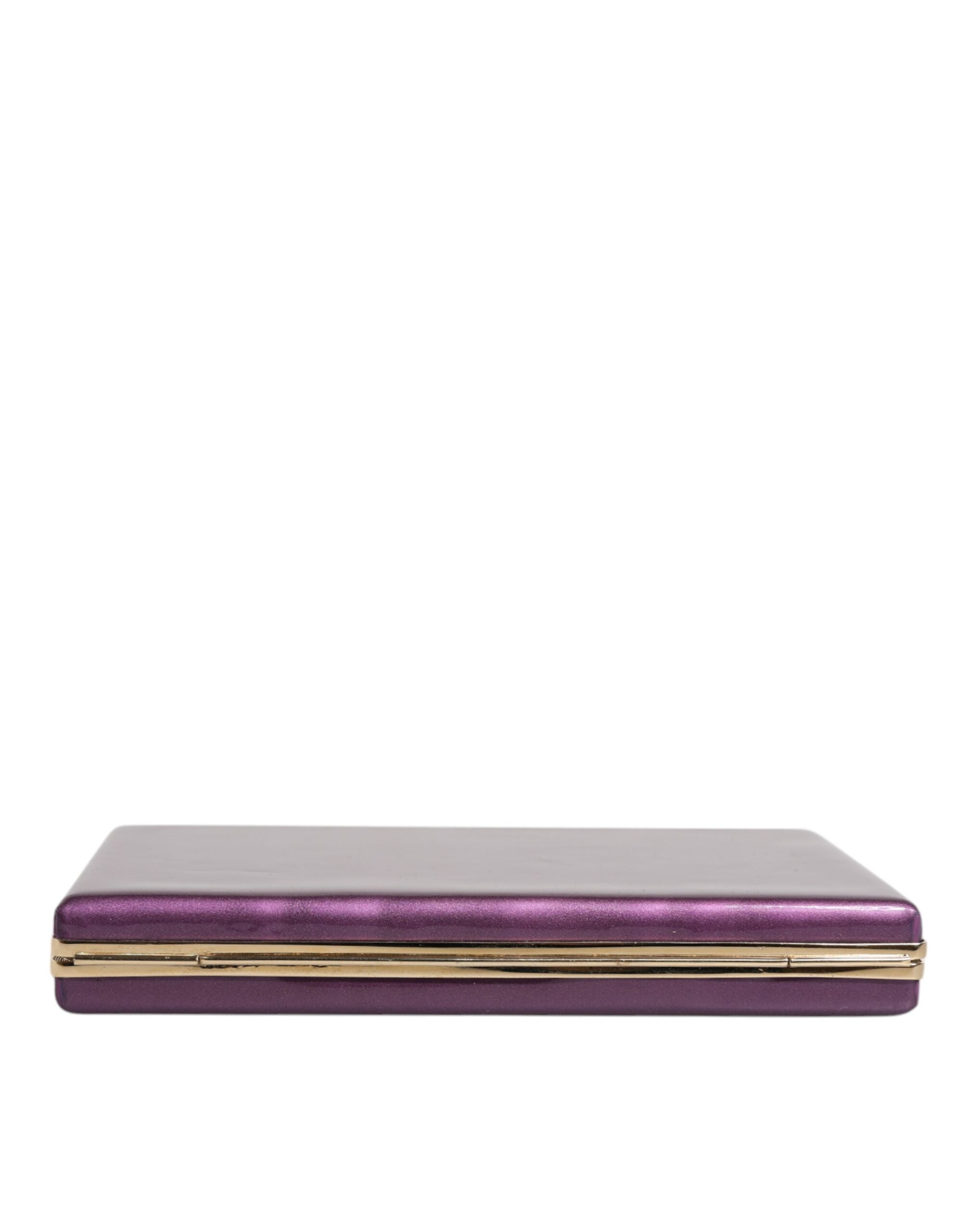 Pochette en cuir violet Dolce & Gabbana, sac de soirée croisé élégant avec finition raffinée et détails sophistiqués.