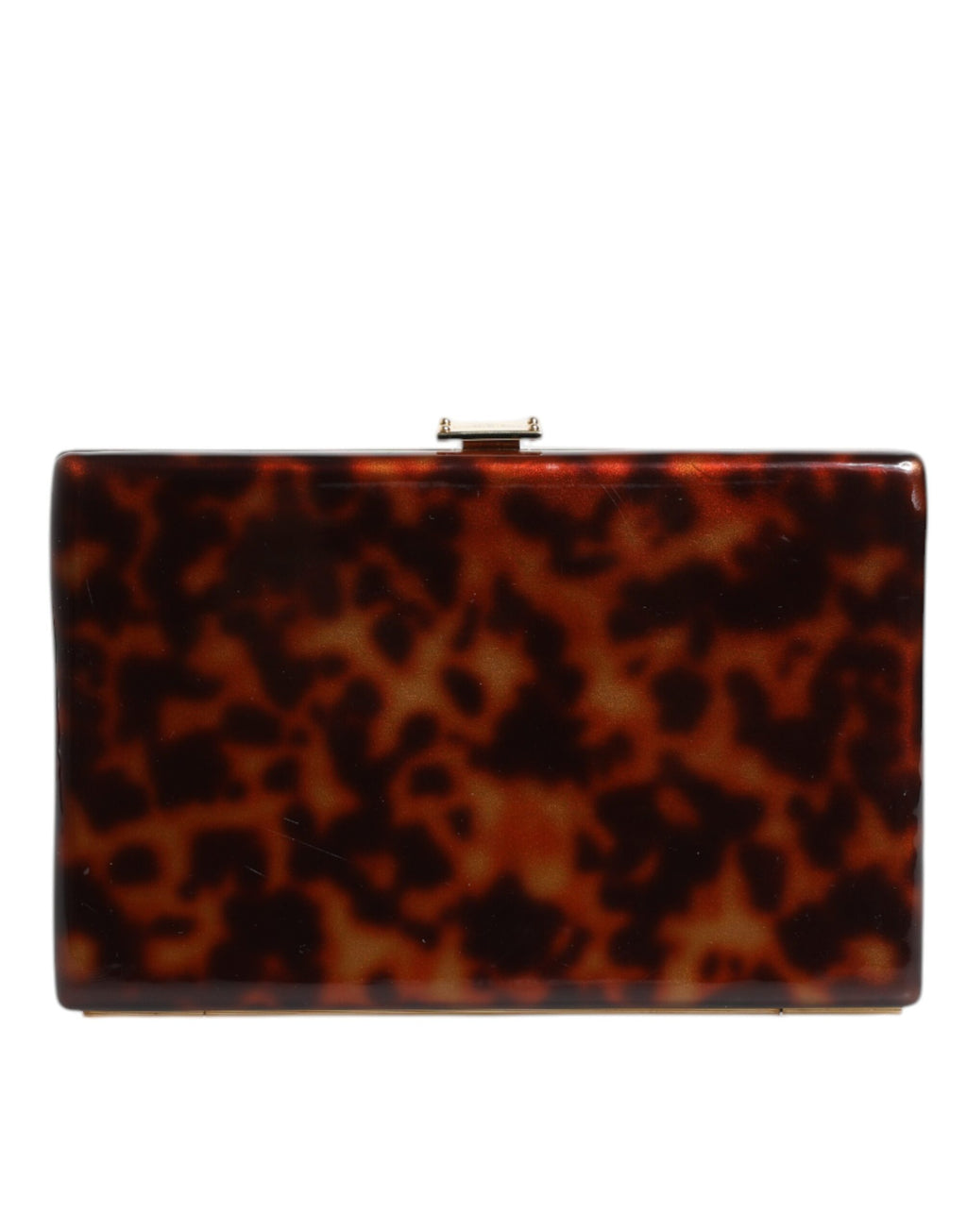 Sac pochette en cuir marron Dolce & Gabbana, pochette de soirée à bandoulière élégante, finition raffinée et design sophistiqué.