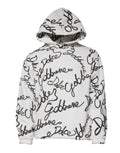 Sweat à capuche en coton blanc Dolce & Gabbana avec logo, doux et confortable, porté avec capuche et manches longues.