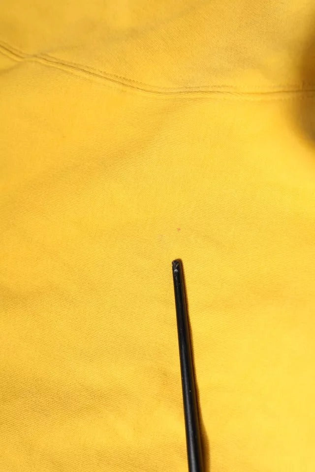 Sweat à capuche Dolce & Gabbana jaune avec logo, fermeture éclair complète, pull en coton pour homme ou femme.