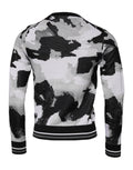 Pull-over homme Dolce & Gabbana à motif camouflage multicolore, col rond, pull en laine à la mode et confortable.