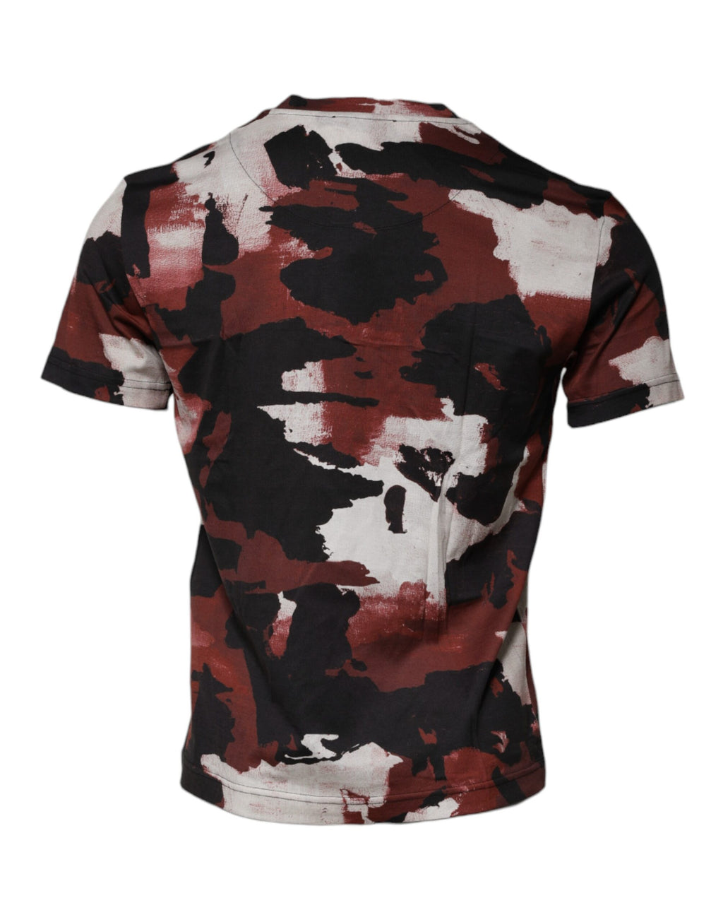 T-shirt à col rond Dolce & Gabbana camouflage multicolore, coton, style décontracté avec motif camouflage vibrant.