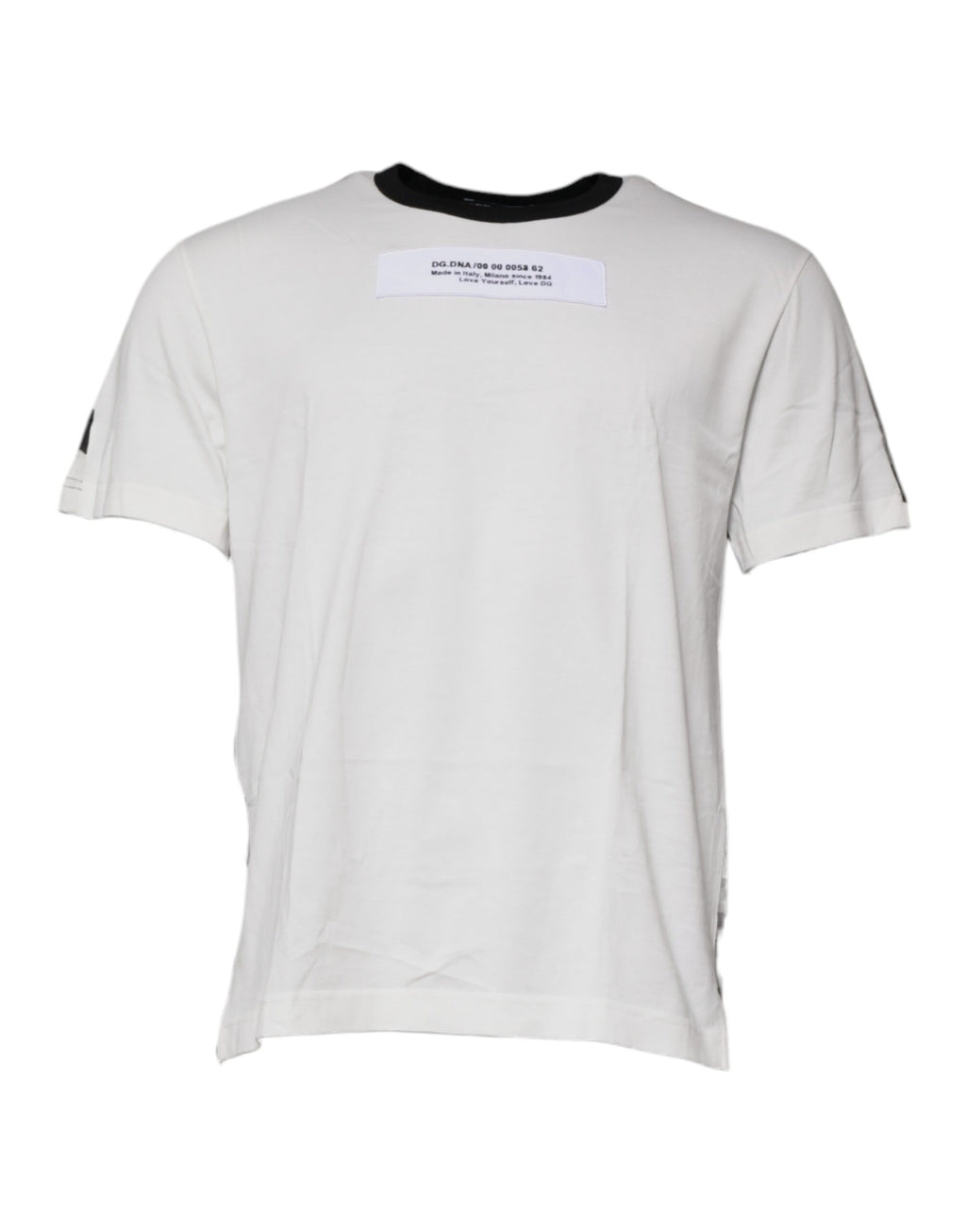 T-shirt Dolce & Gabbana à col rond avec motif camouflage multicolore, style décontracté et moderne.