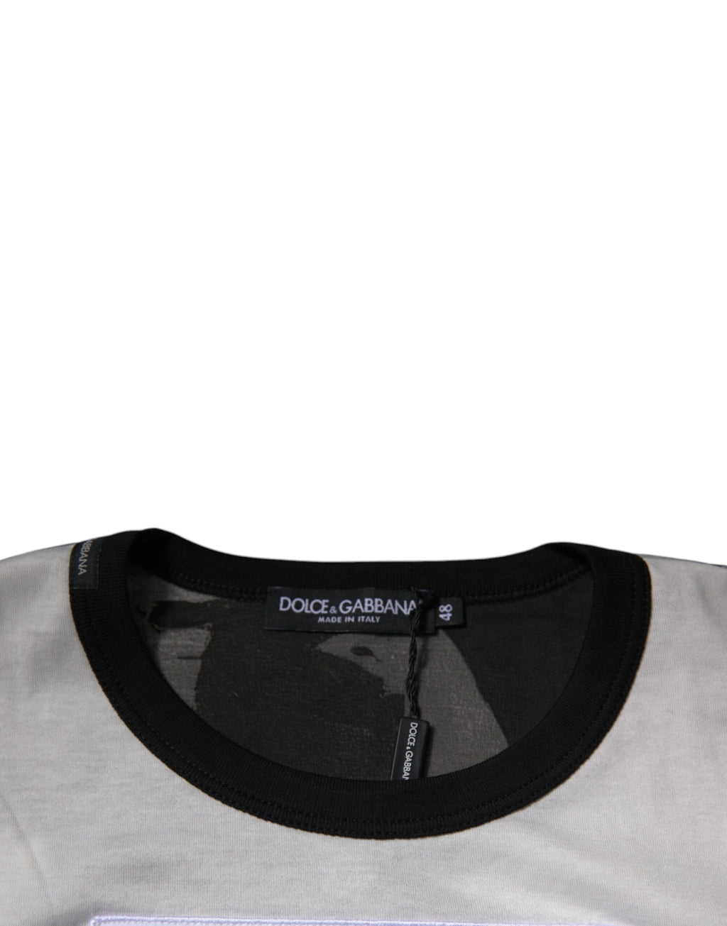 T-shirt à col rond camouflage multicolore Dolce & Gabbana, mode décontractée avec motif vibrant et style contemporain.