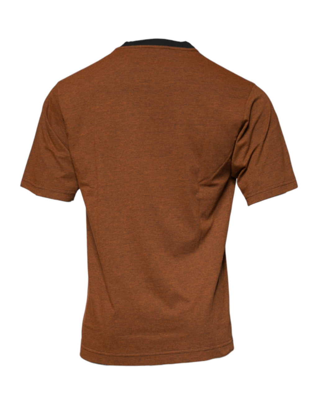T-shirt à col rond en polyester marron Dolce & Gabbana avec logo DG visible sur la poitrine.