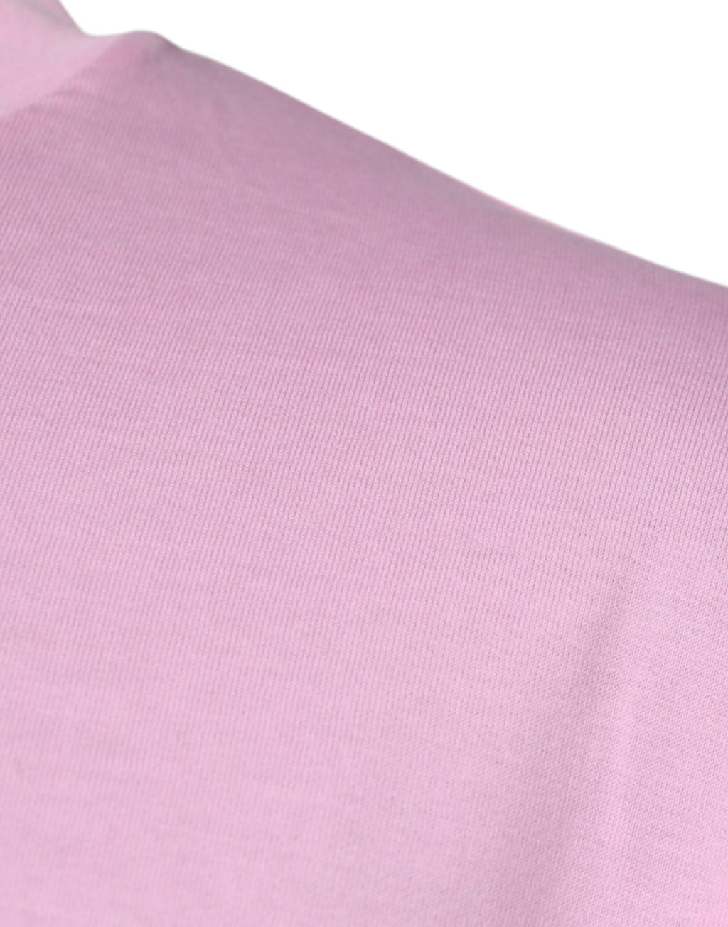 T-shirt en coton rose avec logo imprimé, col rond, de la marque Dolce & Gabbana, vue de face.