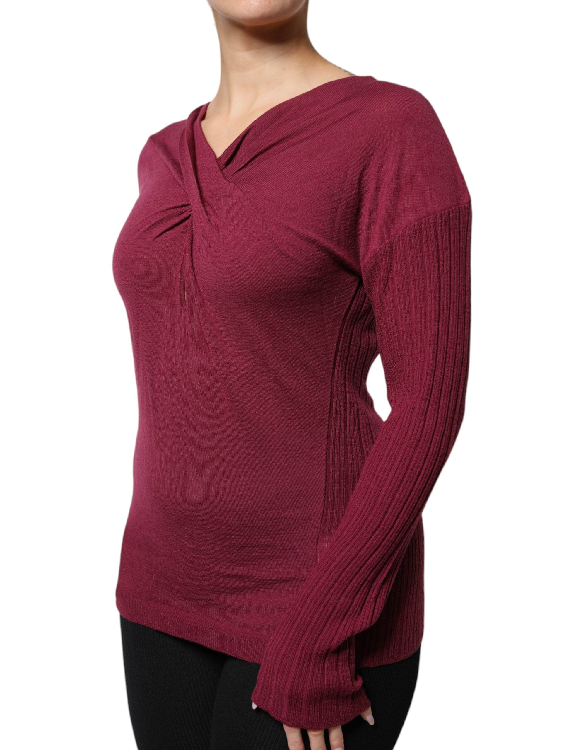 Pull en maille Roberto Cavalli marron bivoque avec ouverture en forme de clé, pull-over élégant pour femme.